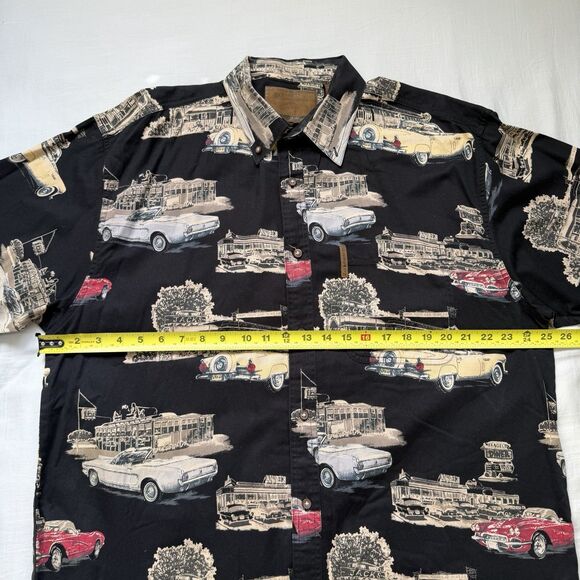 Clearwater Outfitters Muscle Car Print Shirt XL Black 100% Cotton Mustang T-Bird - Picture 6 of 11